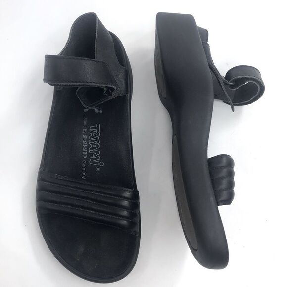 Birkenstock Tatami Black Soft Leather Unisex Sandals - Picture 4 of 13